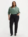 Levi's 724 High Rise Slim Straight Fit Women's Jeans (plus Size) 20m In Soft Black
