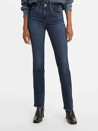 Levi's 724 High Rise Slim Straight Women's Jeans 27x30 In Blue