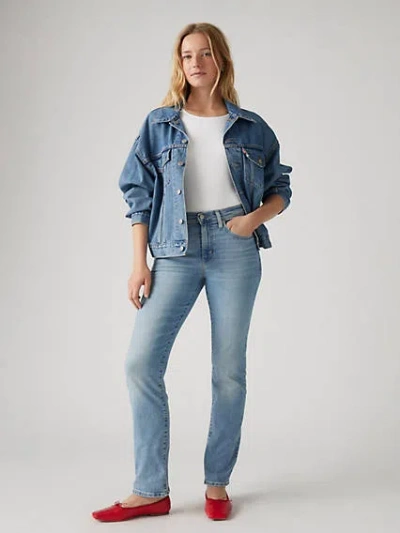 Levi's 724 High Rise Slim Straight Women's Jeans 30x32 In Blue Wave