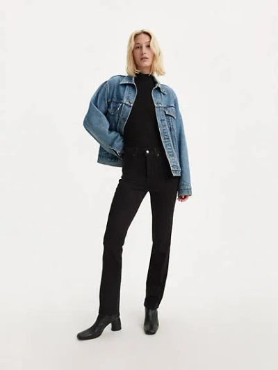 Levi's 724 High Rise Slim Straight Women's Jeans 32x32 In Soft Black