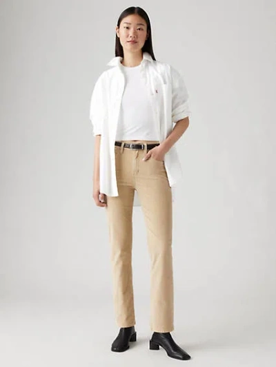 Levi's 724 High Rise Straight Corduroy Women's Jeans 30x32 In Safari