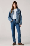 Levi's 724 High Rise Straight Jeans In Blue