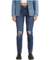 Levi's 724 High Rise Straight Leg Jeans In Dark Indigo