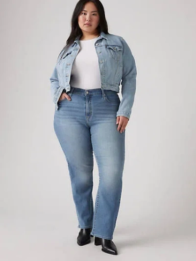 Levi's 724 High Rise Straight Women's Jeans (plus Size) 14m In Eternal Indigo