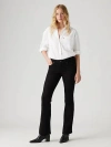 Levi's 725 High Rise Bootcut Jeans In Soft Black