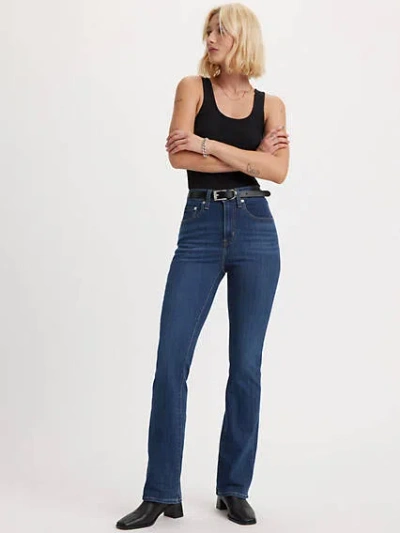 Levi's 725 High Rise Bootcut Women's Jeans 33x30 In Lapis Dark Horse