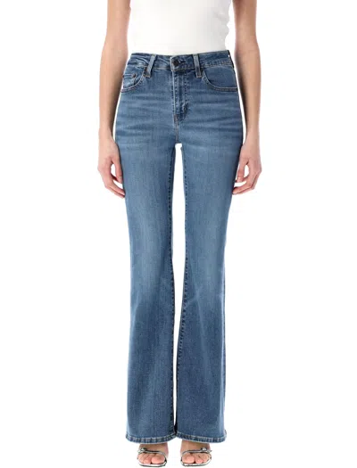 Levi's 726 High Rise Flare Jeans In Blue Wave Mid