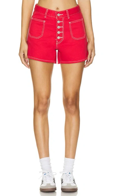 Levi's 80s Mom Short In Script Red