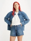 Levi's Blue 501 Mid Thigh Denim Shorts In You Sure Can