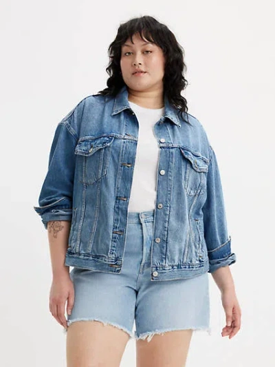 Levi's Trendy Plus Size '90s Denim Trucker Jacket In Turning Heads
