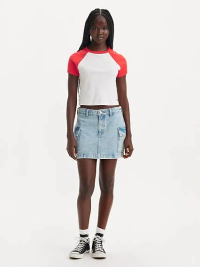 Levi's 94 Cargo Mini Skirt In Blue