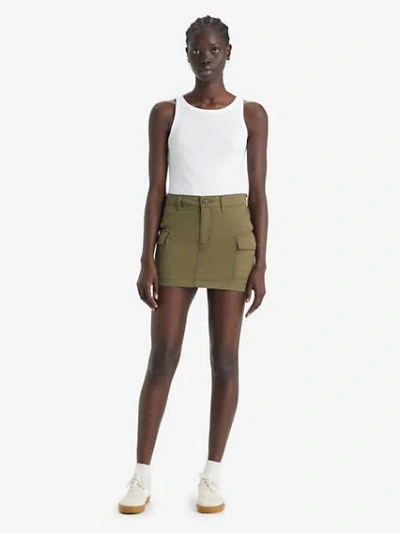Levi's '94 Cargo Twill Mini Skirt In Olive