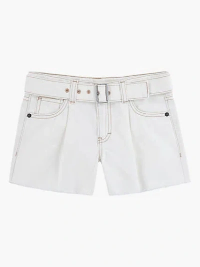 Levi's A Line Girlfriend Belted Shorts Big Girls 7-16 7 In Natural