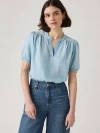 Levi's Amelie Poplin Blouse In Anthracite Night