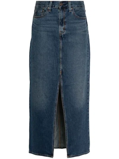 Levi's Ankle Column Skirt In Blue