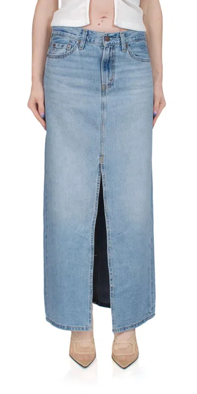 LEVI'S ANKLE COLUMN SKIRT IN PLEASE HOLD