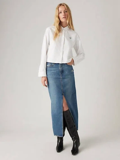Levi's Ankle Column Skirt In Low Fi Prep