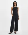 Levi's Apron Overall Women's Xs Black Cotton Denim Loose Fit Straight Leg Jdm203 In Black