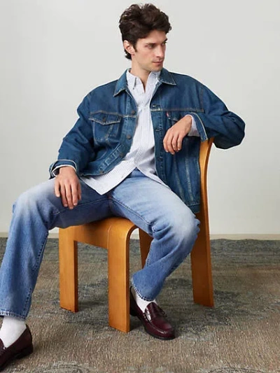 Levi's Authentic Button Down Shirt In Waylon Stripe True Blue
