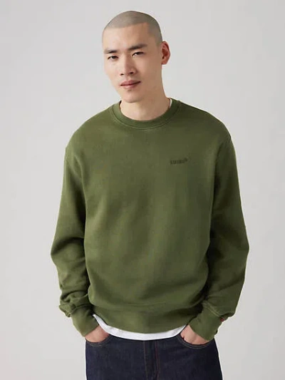 Levi's Authentic Crewneck Sweatshirt In Kombu Green