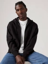 Levi's Authentic Full Zip Sweatshirt In Black Agate