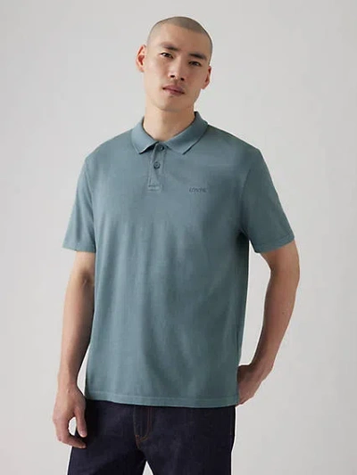 Levi's Authentic Polo Shirt In Garment Dye Steam Bl