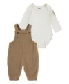 Levi's Baby Boys Deboss Overall And Bodysuit, 2-piece Set In  Egret
