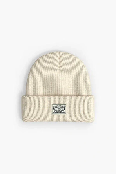 Levi's Backpatch Beanie In Cream / Cream