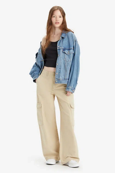 Levi's Baggy Cargo Pants In Beige / Safari