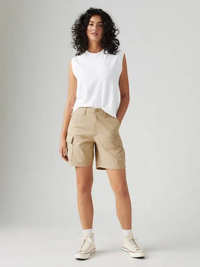 Levi's Baggy Cargo Shorts In Safari