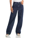 Levi's Levis Womens Partly Masked Lb Baggy Dad Striped Relaxed-fit Denim Jeans In Partly Masked