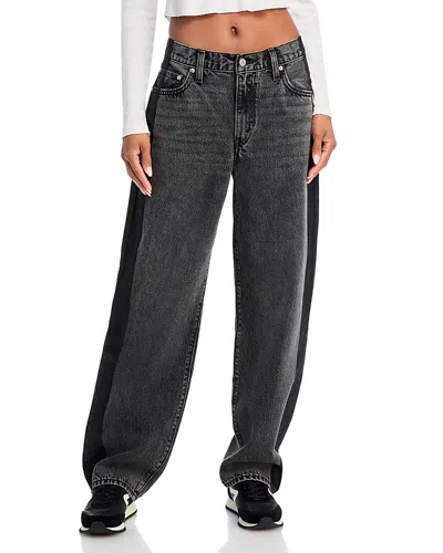 LEVI'S BAGGY DAD MID RISE STRAIGHT JEANS IN SATIN SPATS
