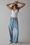 Levi's Baggy Dad High Rise Straight Jeans In Fan Flare In Pick Sides