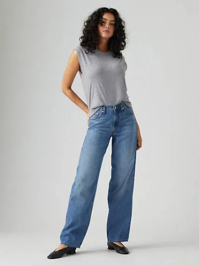 Levi's Baggy Dad Linen+ Denim Jeans In Heavy Check