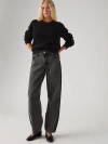 Levi's Black Recrafted Baggy Dad Jeans In Satin Spats