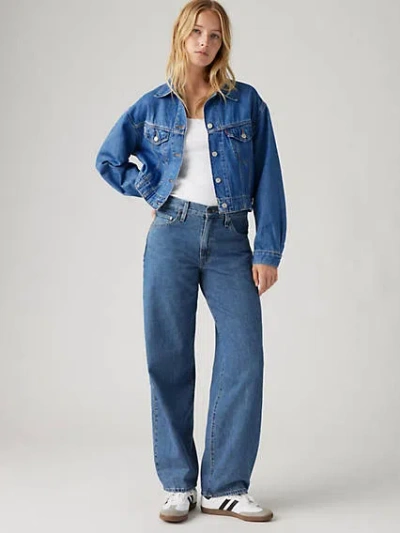 Levi's Ribcage Release Hem High Waist Wide Leg Jeans In Hold My Purse