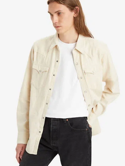 Levi's Barstow Standard Fit Lightweight Western Shirt In Eddlyn Ecru