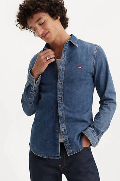 Levi's Battery Housemark Slim Fit Shirt In Blue