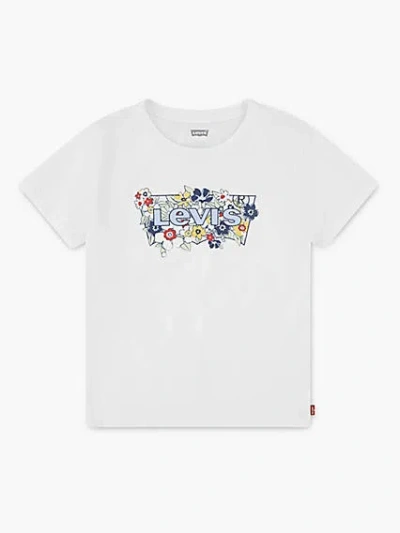 Levi's Kids' Batwing Tee Big Girls S-xl T-shirt Xl In Bright White