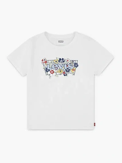 Levi's Batwing Tee Little Girls 4-6x T-shirt 6 In Bright White