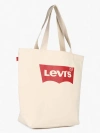 Levi's Tote Bag With Batwing Logo In Ecru
