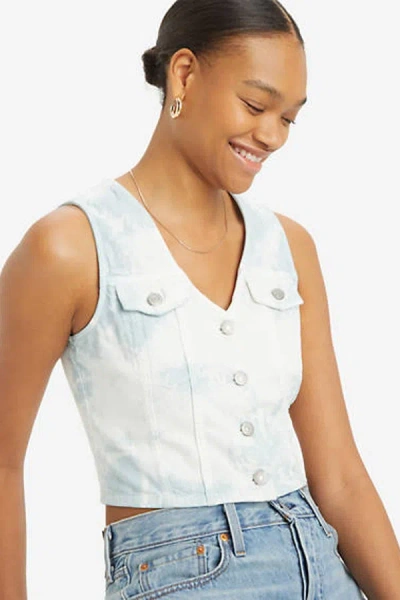 Levi's Bella Denim Corset In Blue