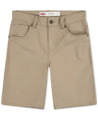 Levi's Kids' Big Boys 511 Slim Tech Shorts In Harvest Gold