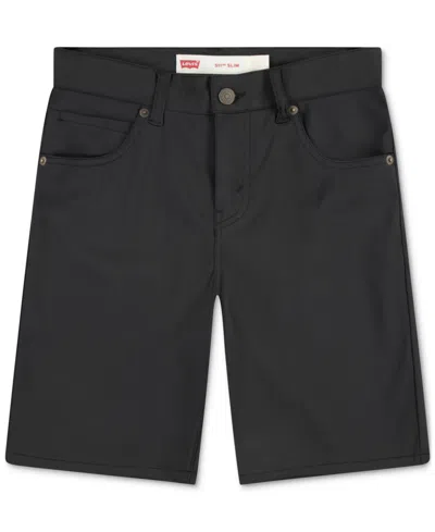 Levi's Kids' Big Boys 511 Slim Tech Shorts In Jet Black