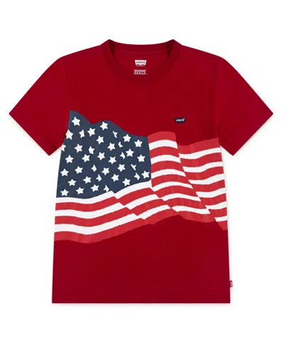 Levi's Kids' Big Boys Americana Waving Flag T-shirt