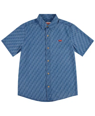Levi's Kids' Big Boys Checkered Denim Shirt In Check Please