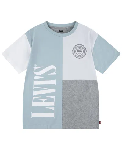 Levi's Kids' Big Boys Color Blocked Sporty T-shirt In Ether