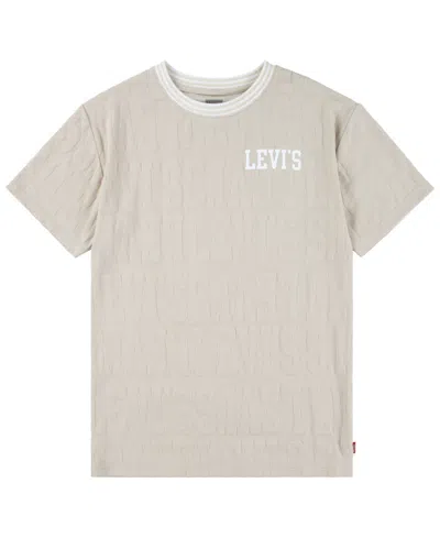 Levi's Kids' Big Boys Jacquard T-shirt In Oatmeal