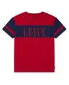 Levi's Big Boys Sporty Colorblock T-shirt In Pompeian Red