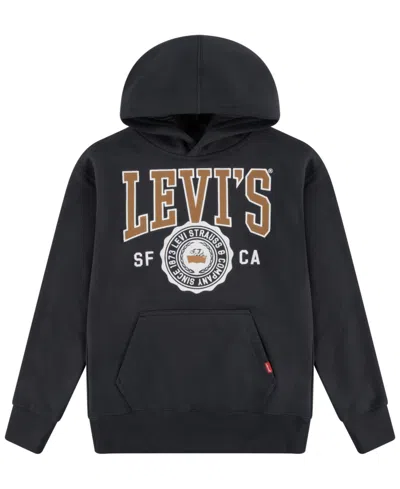 Levi's Kids' Levis Big Boys Sporty Pullover Hoodie Jogger Collection In Pirate Black